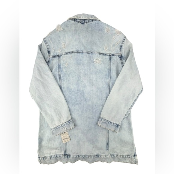 NWT | Free People | Destroyed Long and Lean Trucker‎ Jacket | Medium - Picture 6 of 8